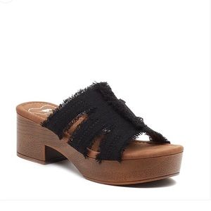 Rocket Dog Clipper Black Platform Sandal Size 7